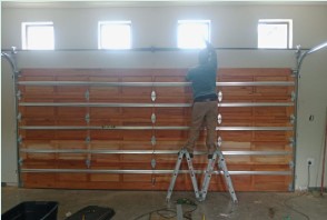 New garage door replacement installation